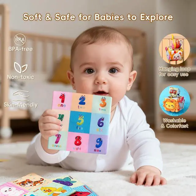 Alt view image 6 of 7 - Baby Tissue Box Toy - Montessori Sensory Toys for 6-12 Months Infant, Baby Toys 6 7 8 9 Month - 1 Year Old with 6 Crinkle Tissues & 10 Scarves, Developmental Tissue Pulling Toy Boy Girl Birthday Gift