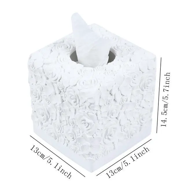 Alt view image 2 of 7 - Modern Square Tissue Box Cover Holder,Bathroom Accessories Decor Unique Design Tissue Box Cover for Bathroom Vanity Counter Tops Also Great for Bedrooms and Living Rooms