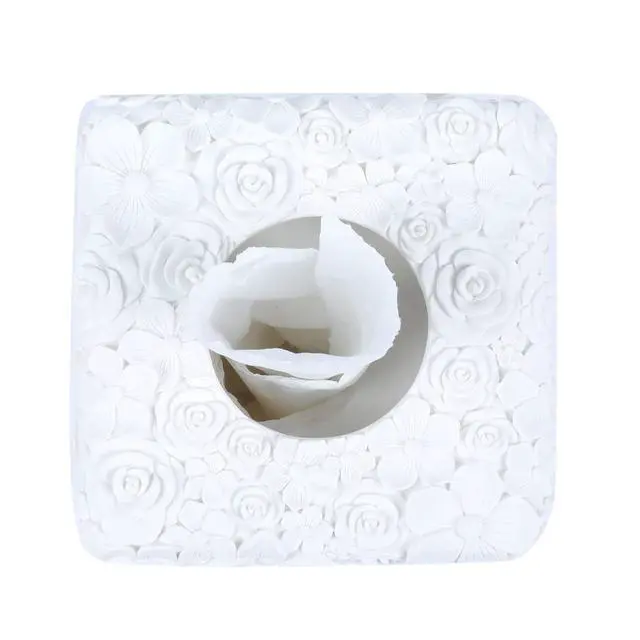 Alt view image 4 of 7 - Modern Square Tissue Box Cover Holder,Bathroom Accessories Decor Unique Design Tissue Box Cover for Bathroom Vanity Counter Tops Also Great for Bedrooms and Living Rooms