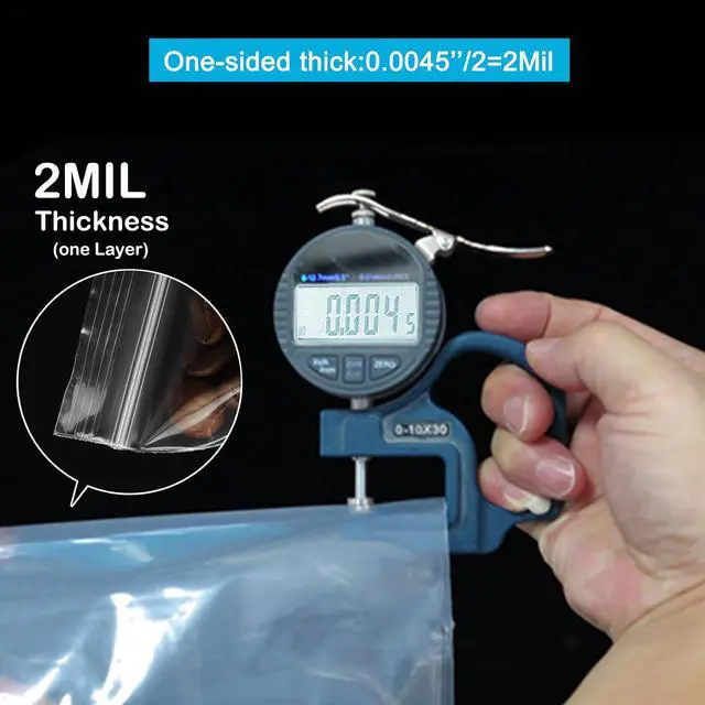 Alt view image 3 of 7 - 3''X 4'' (Pack of 100) 2 Mil Thick Clear Reclosable Small Zip Plastic Poly Bags With Resealable Lock Seal Zipper for Photo, Jewelry, Bakery, Treats, Travel, Storage, Packaging & Shipping