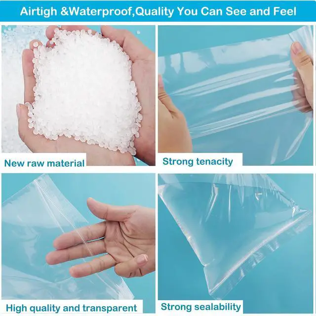 Alt view image 4 of 7 - 3''X 4'' (Pack of 100) 2 Mil Thick Clear Reclosable Small Zip Plastic Poly Bags With Resealable Lock Seal Zipper for Photo, Jewelry, Bakery, Treats, Travel, Storage, Packaging & Shipping