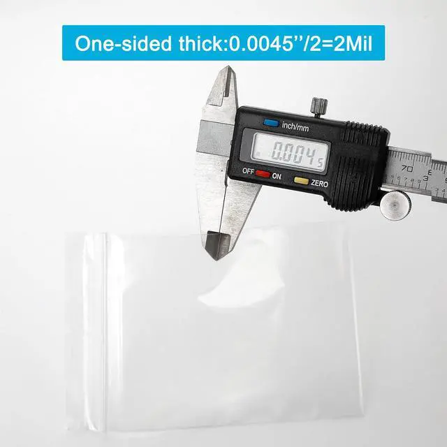 Alt view image 4 of 7 - 3''x 5'', (Pack of 100) 2 mil Thick Clear Plastic Reclosable Zip Poly Bags with Resealable Lock Seal Zipper for Photo, Jewelry, Bakery, Treats, Travel, Storage, Packaging & Shipping