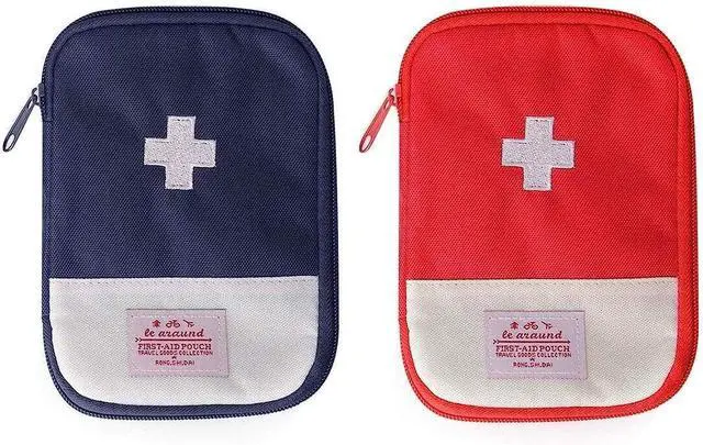 Main image of 2 Packs First Aid Bag,Empty First Aid Pouch,Mini Portable Medical Bag for Outdoor Camping Hiking Travel EmergencyMultifunction Emergency Medicine Storage Bag-7x5 inch