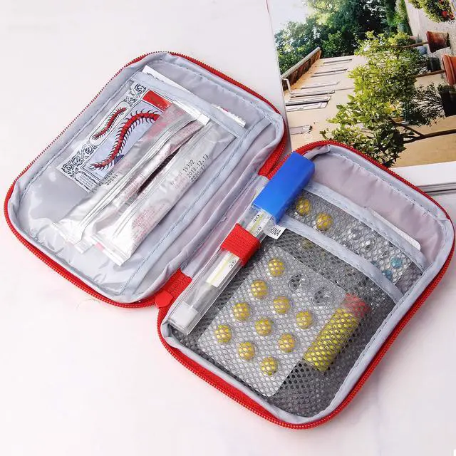 Alt view image 4 of 7 - 2 Packs First Aid Bag,Empty First Aid Pouch,Mini Portable Medical Bag for Outdoor Camping Hiking Travel EmergencyMultifunction Emergency Medicine Storage Bag-7x5 inch