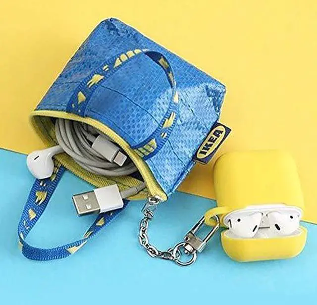 Alt view image 6 of 7 - Key & Coin Purse KNOLIG Bag Small Blue with One Zipper Bag (1 set)