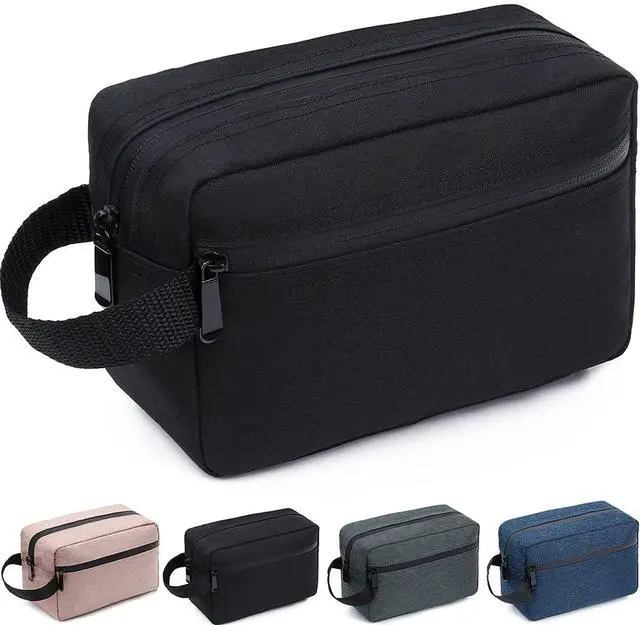 Main image of Travel Toiletry Bag for Women and Men, Shaving Bag for Toiletries Accessories, Foldable Storage Bags with Handle for Cosmetics Brushes Tools, Black