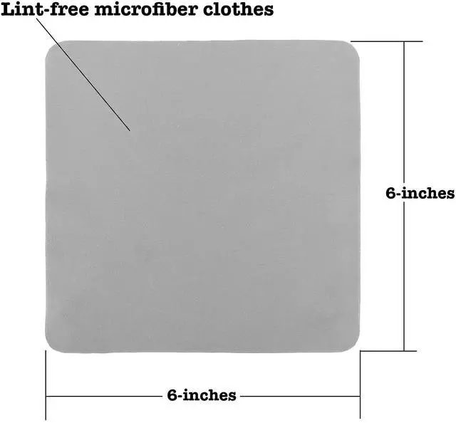 Alt view image 4 of 4 - Premium Reusable Microfiber Glasses, Lens, Screens Individually Wrapped Cleaning Cloths, 6 x 6-Inch, 12-Pack