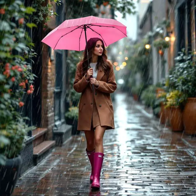Alt view image 4 of 7 - Umbrellas for Rain, Durable & Compact Umbrella, Backpack, Purse, Portable Umbrella for Travel - Auto Open Close Strong Fiberglass(Pink)
