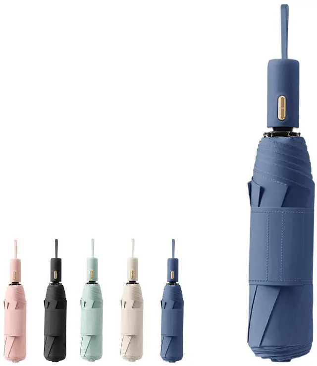 Main image of Style Travel Compact Folding Umbrella with 7CM(2.76in) Hook and Loop Strips/8Ribs/Lightweight Portable/Auto Open Close/UV Protection/UPF 50/Parasol/Waterproof/Rain Sun/Backpack /Car/Women Kid