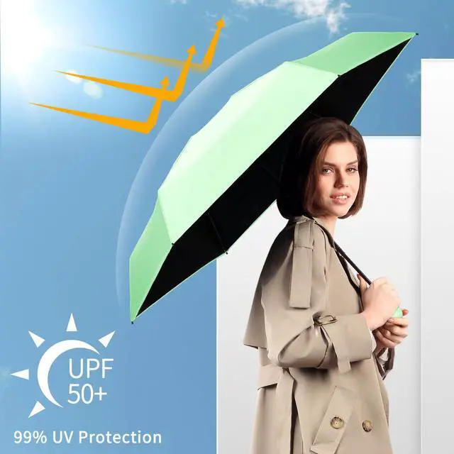 Alt view image 4 of 7 - Travel Umbrella Portable Compact Umbrellas, Pocket Mini for Purse, Umbrellas for UV Sun & Rain Small for Backpack, Umbrella with Case Folding for Kids Women