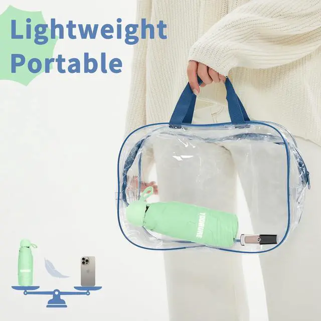 Alt view image 5 of 7 - Travel Umbrella Portable Compact Umbrellas, Pocket Mini for Purse, Umbrellas for UV Sun & Rain Small for Backpack, Umbrella with Case Folding for Kids Women
