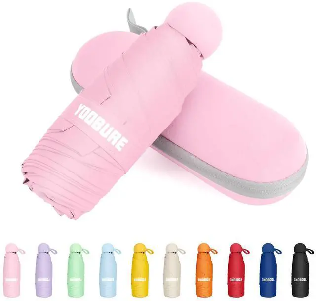 Main image of Travel Umbrella Portable Compact Umbrellas, Pocket Mini for Purse, Umbrellas for UV Sun & Rain Small for Backpack, Umbrella with Case Folding for Kids Women