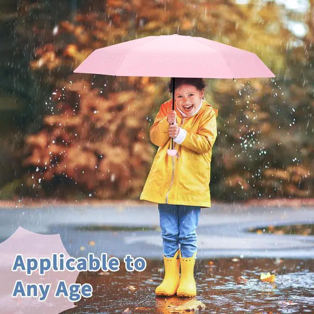 Alt view image 6 of 7 - Travel Umbrella Portable Compact Umbrellas, Pocket Mini for Purse, Umbrellas for UV Sun & Rain Small for Backpack, Umbrella with Case Folding for Kids Women