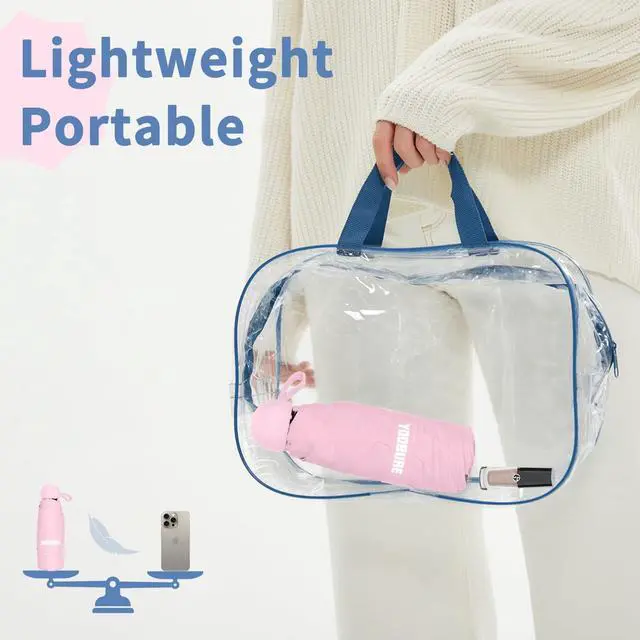 Alt view image 5 of 7 - Travel Umbrella Portable Compact Umbrellas, Pocket Mini for Purse, Umbrellas for UV Sun & Rain Small for Backpack, Umbrella with Case Folding for Kids Women