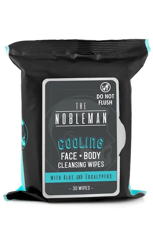 Alt view image 7 of 7 - Mens Cooling Face & Body Cleansing Wipes Aloe & Eucalyptus No Rinse Cleansing Cloths for Gym, Travel, Sweat Removal, Post Workout Freshness, Active On-The-Go Hygiene & Camping 30 Ct
