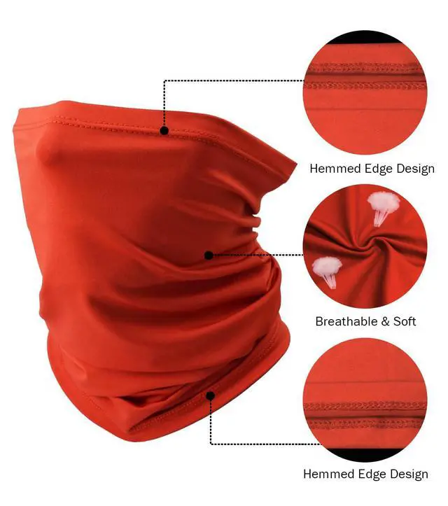 Alt view image 4 of 6 - Fishing Neck Gaiter, Sun Protection Face Mask, Cooling Neck Shield Scarf Cycling Balaclava Bandana for Men and Women (Red)