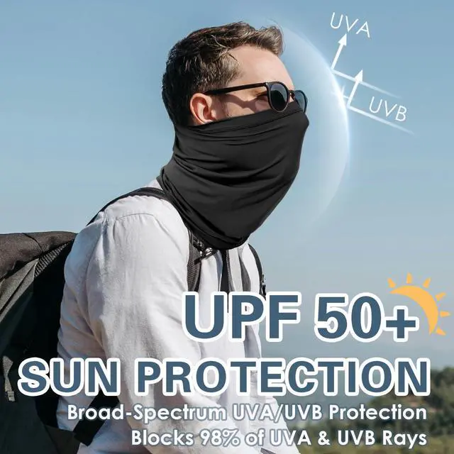 Alt view image 3 of 7 - Neck Gaiter Face Mask Scarf Dust Sun Protection Cool Lightweight Windproof, Breathable Fishing Hiking Running Cycling