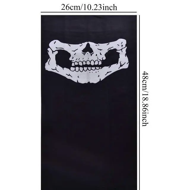 Alt view image 4 of 7 - 3Pcs Breathable Face Masks Skull Mask Seamless Balaclava Mask Headwear Scarf (white)