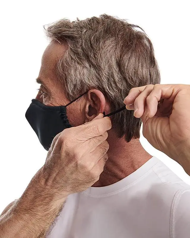 Alt view image 4 of 7 - 2-Pack Community Wear Face Masks - Black