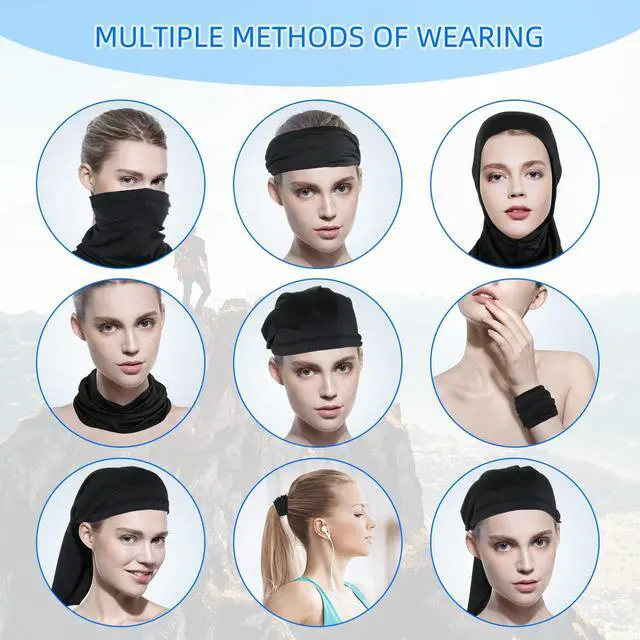 Alt view image 5 of 7 - 6 Pack Neck Gaiter for Men Women Breathable Outdoor Face Mask Covering Headwear for Hiking Running Cycling and Fishing (Multicolor-6)