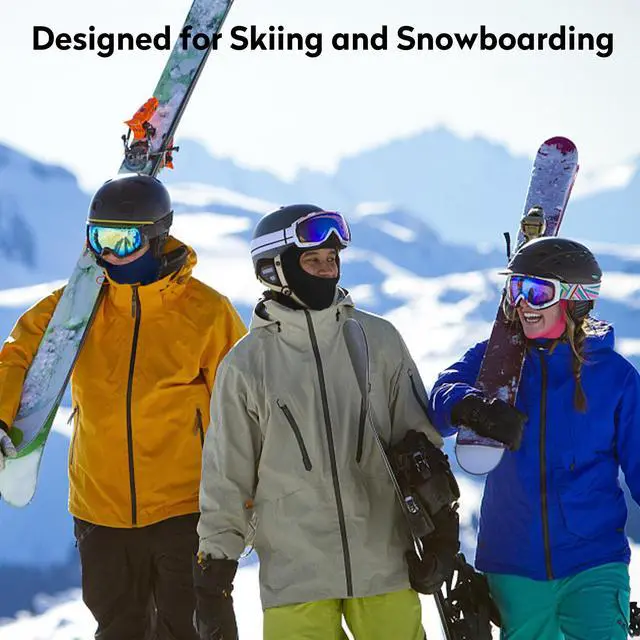 Alt view image 4 of 7 - 3 Pack Balaclava Face Mask, Ski Mask for Men Women, UV Protection Windproof Scarf for Motorcycle Snowboard Cycling Black