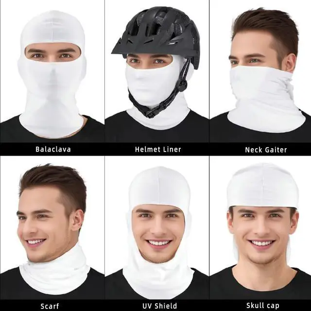 Alt view image 2 of 7 - 4 Pack Balaclava Ski Face Mask for Men Women,Cooling Neck Gaiter Full Head Mask Face Cover
