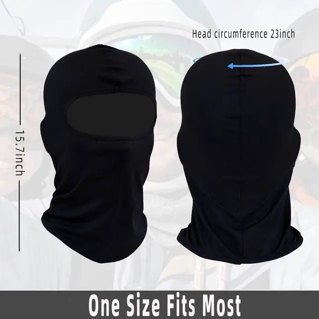 Alt view image 3 of 7 - 4 Pack Balaclava Ski Face Mask for Men Women,Cooling Neck Gaiter Full Head Mask Face Cover