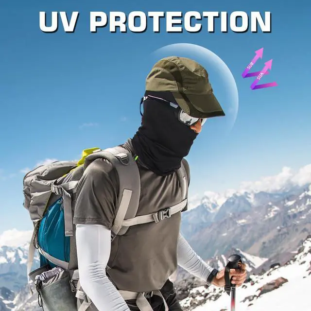 Alt view image 2 of 7 - Balaclava Ski Mask for Men/Women, Motorcycle Neck Gaiter, Black
