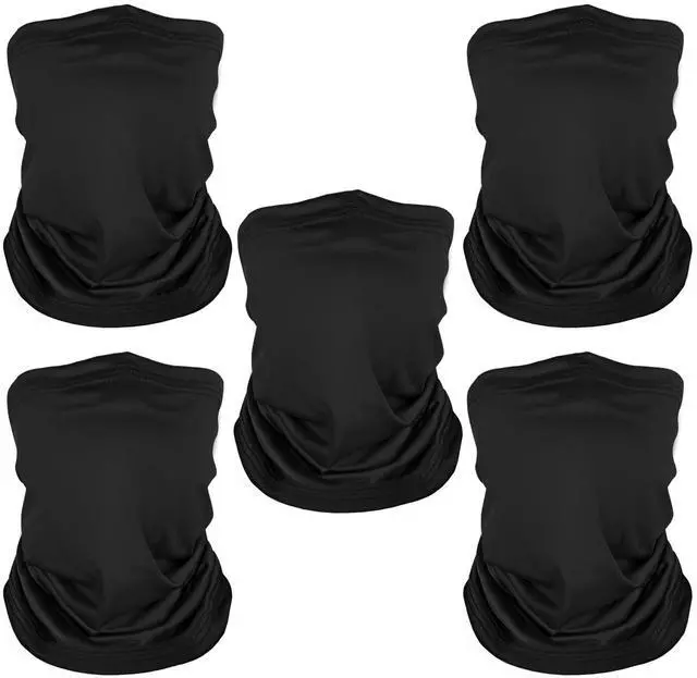 Main image of 5 Pack Neck Gaiter, UV Protection Cooling Face Mask Gator Bandana Outdoor