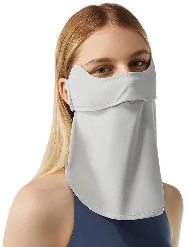 Main image of Sun UV Face Mask UPF50+ Neck Gaiter Scarf Breathable Cooling Face Cover for Outdoor Activities Light Grey
