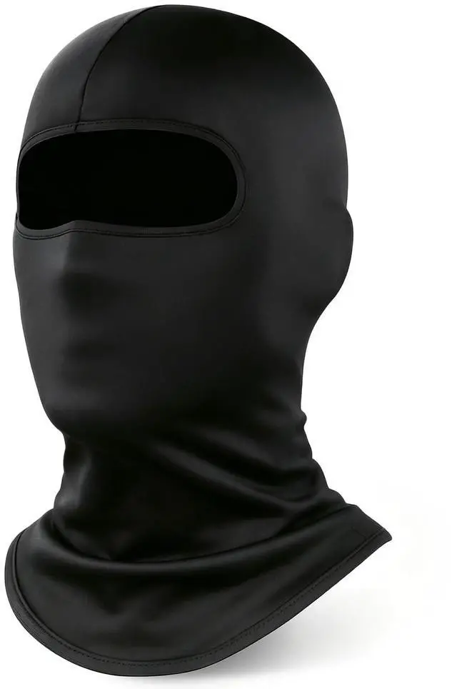 Main image of Black Balaclava Ski Mask for Men and Women, Summer Face Mask for Motorcycle Helmets, Dirt Bike Accessories Neck Gaiter, Bandanas