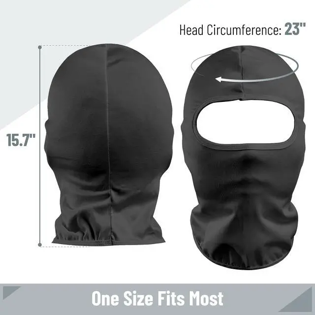 Alt view image 2 of 6 - Balaclava Face Mask, Dark Gray Ski Mask for Men & Women, Full Face Mask