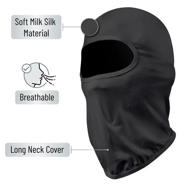 Alt view image 3 of 6 - Balaclava Face Mask, Dark Gray Ski Mask for Men & Women, Full Face Mask