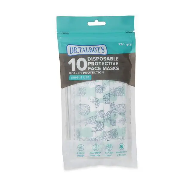 Alt view image 4 of 7 - Disposable Teen Face Mask for Personal Health, 13+ Years Old, Prints May Vary, 10 Count