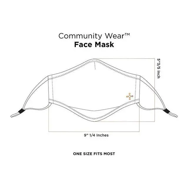 Alt view image 7 of 7 - Community Wear Face Masks I Double Lined, Copper Infused, Ear Straps & Nose Wire, Face Covering (Pack of 2)