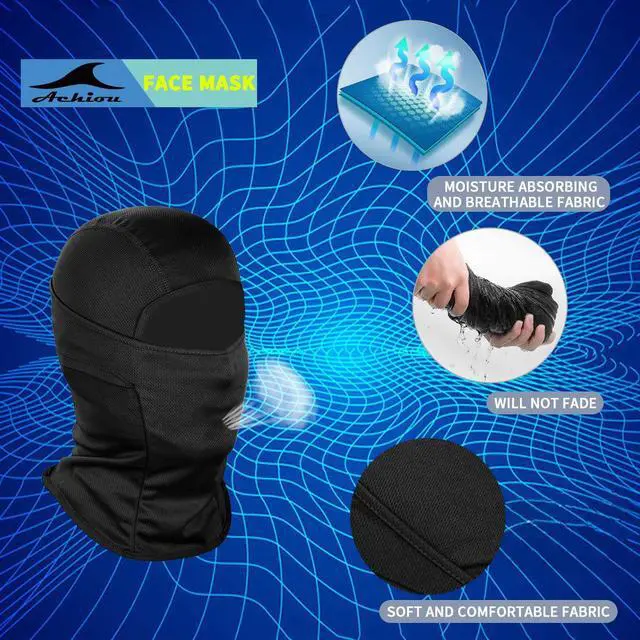 Alt view image 2 of 7 - Ski Mask for Men Women, Balaclava Face Mask, Shiesty Mask UV Protector Lightweight for Motorcycle Snowboard Black
