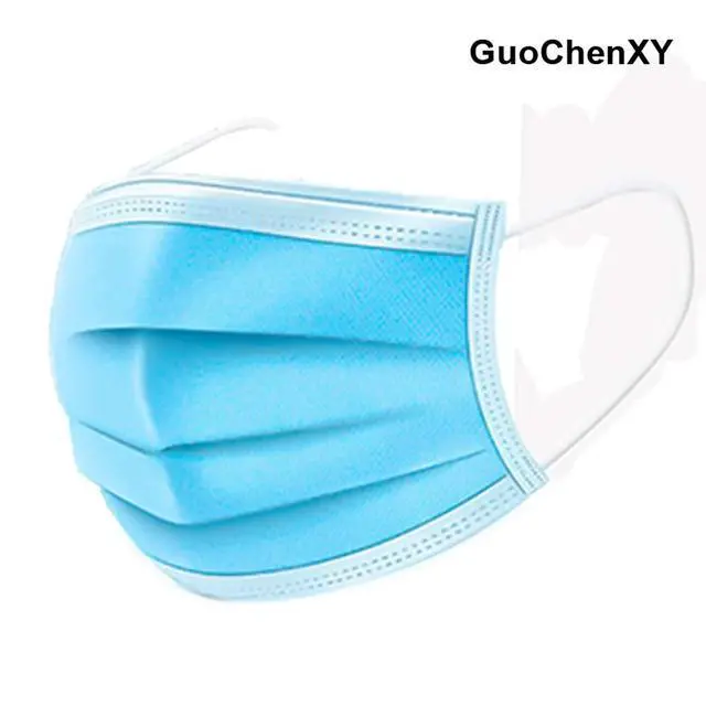 Alt view image 3 of 7 - 50Pcs Disposable Filter Mask 3 Ply Earloop Face Masks