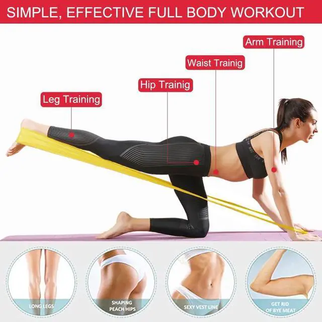 Alt view image 2 of 7 - Resistance Bands for Home Workout,Long Exercise Band for Physical Therapy