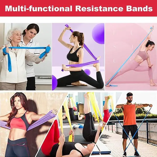 Alt view image 6 of 7 - Resistance Bands for Home Workout,Long Exercise Band for Physical Therapy