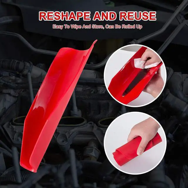 Alt view image 3 of 6 - Flexible Oil Drain Tool Funnel, Reusable Oil Filter Funnel Spill Free, Portable Flexible Draining Tool Can be Molded Into Different Shape