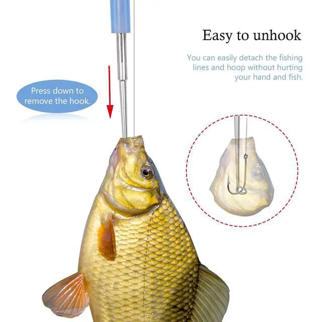 Alt view image 2 of 7 - 2pcs Stainless Steel Fishing Unhooking Disgorgers Portable Fishing Hook Remover Tools Fishing Supplies for Lake Fishing River Fishing Sea Fishing