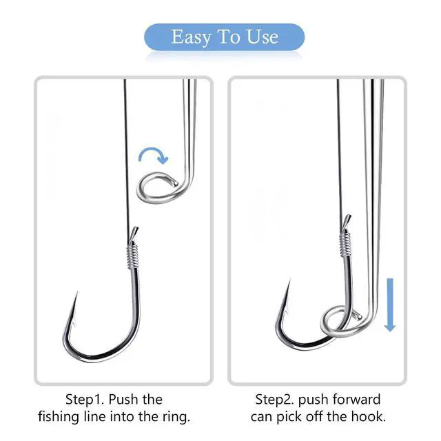 Alt view image 3 of 7 - 2pcs Stainless Steel Fishing Unhooking Disgorgers Portable Fishing Hook Remover Tools Fishing Supplies for Lake Fishing River Fishing Sea Fishing