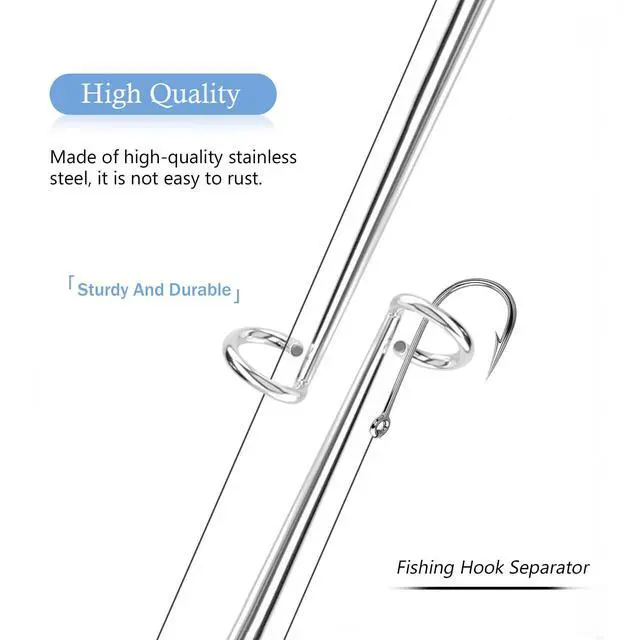 Alt view image 5 of 7 - 2pcs Stainless Steel Fishing Unhooking Disgorgers Portable Fishing Hook Remover Tools Fishing Supplies for Lake Fishing River Fishing Sea Fishing