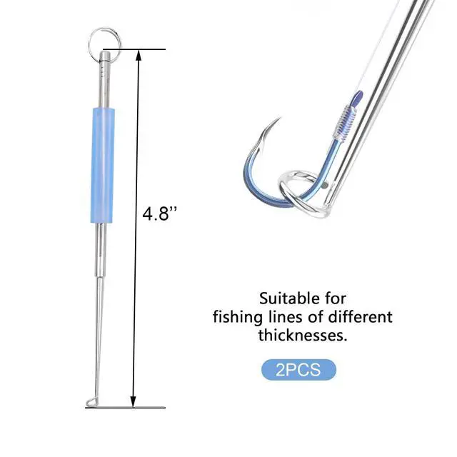Alt view image 7 of 7 - 2pcs Stainless Steel Fishing Unhooking Disgorgers Portable Fishing Hook Remover Tools Fishing Supplies for Lake Fishing River Fishing Sea Fishing