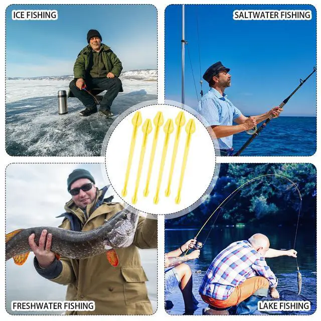 Alt view image 6 of 7 - 6 Pcs Fish Hook Remover Tool Plastic Snelled Hook Disgorger Portable Unhook Extractor Tool for Fishing Gear Accessories (Yellow,7.09 x 0.87 Inches)