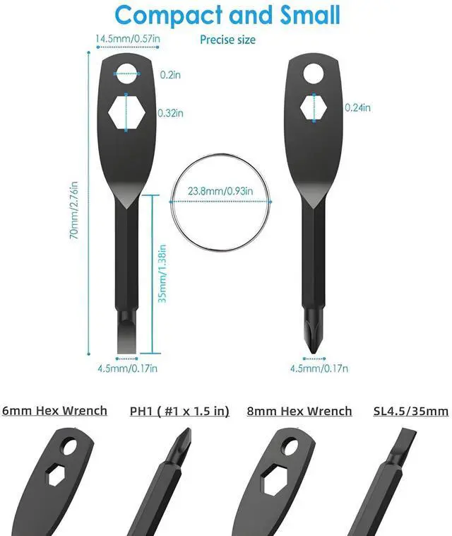 Alt view image 2 of 7 - Gifts for men, Portable 4-in-1 Pocket Screwdriver Keychain Multitool, a Cool Gadget Perfect for Dads, Husbands and Boyfriends
