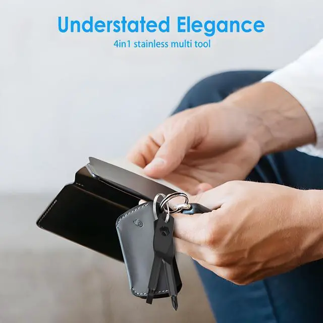 Alt view image 4 of 7 - Gifts for men, Portable 4-in-1 Pocket Screwdriver Keychain Multitool, a Cool Gadget Perfect for Dads, Husbands and Boyfriends
