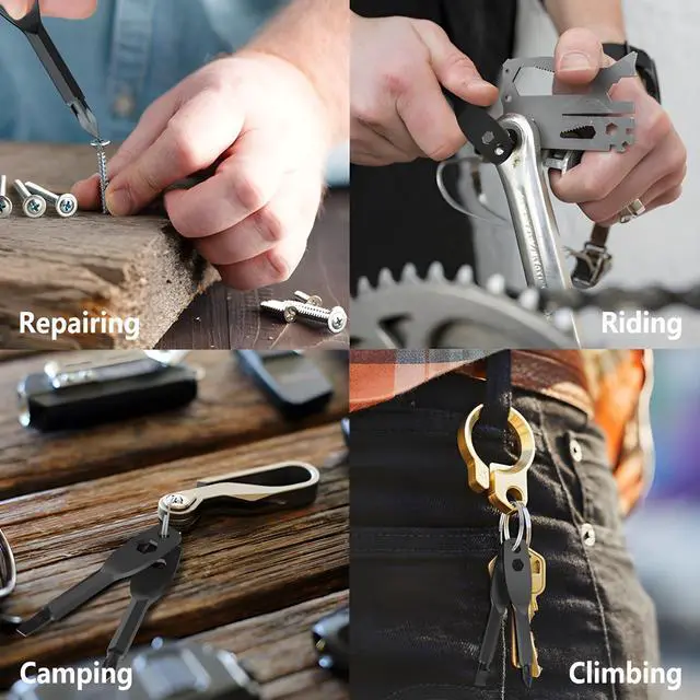 Alt view image 5 of 7 - Gifts for men, Portable 4-in-1 Pocket Screwdriver Keychain Multitool, a Cool Gadget Perfect for Dads, Husbands and Boyfriends
