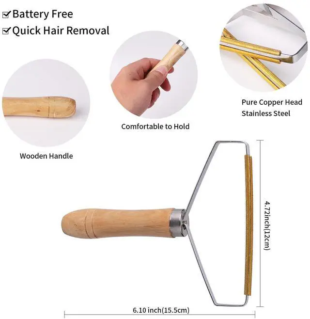 Alt view image 2 of 7 - 2pcs Pet Hair Remover,Portable Lint Removers,Reusable Remover Brush Tool for Clothes,Portable Lint Remover Shaver to Remove Lint from Carpets Rugs Cashmere Coats and Cars