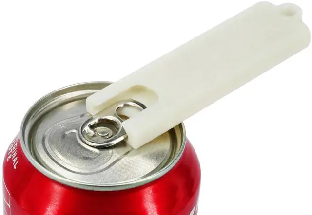 Main image of Soda Can Tab Opener, Pop Tab Lifter for Easy Opening - Compact Kitchen Gadget for Seniors, Arthritis Friendly, Portable Pocket Tool (White, Regular (1 Pack))